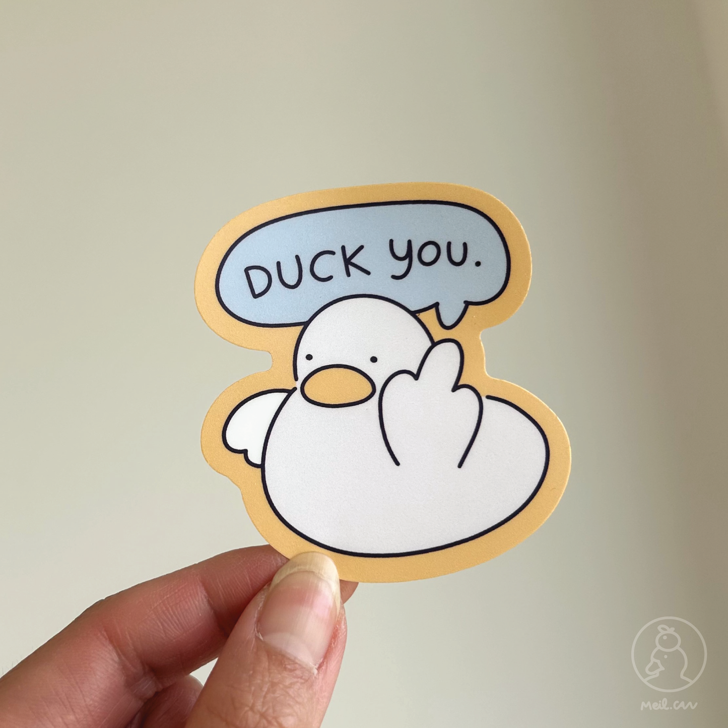 Duck You - Matte Die Cut Sticker | Cute Sticker