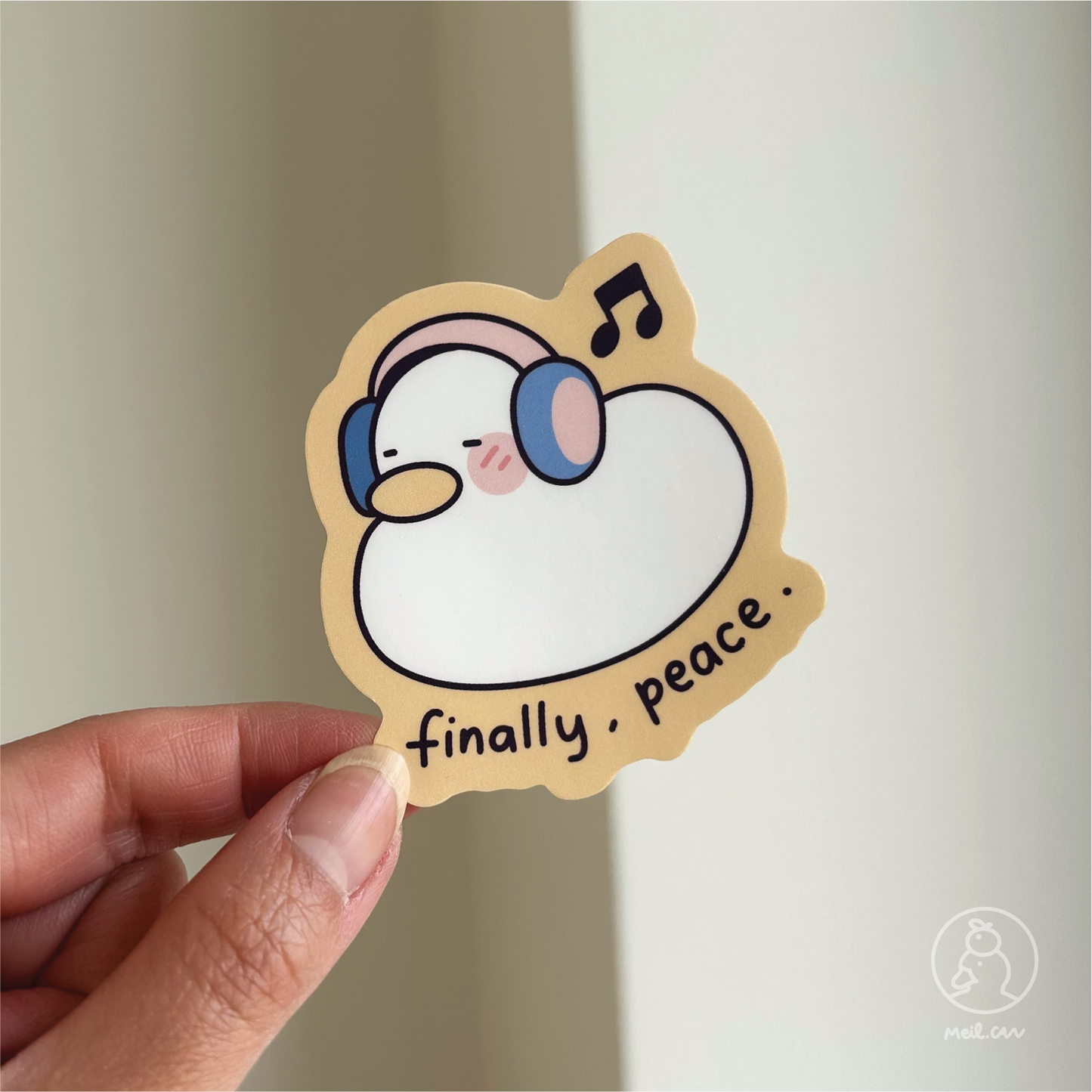 Finally, Peace - Matte Duck Die Cut Sticker | Cute Sticker