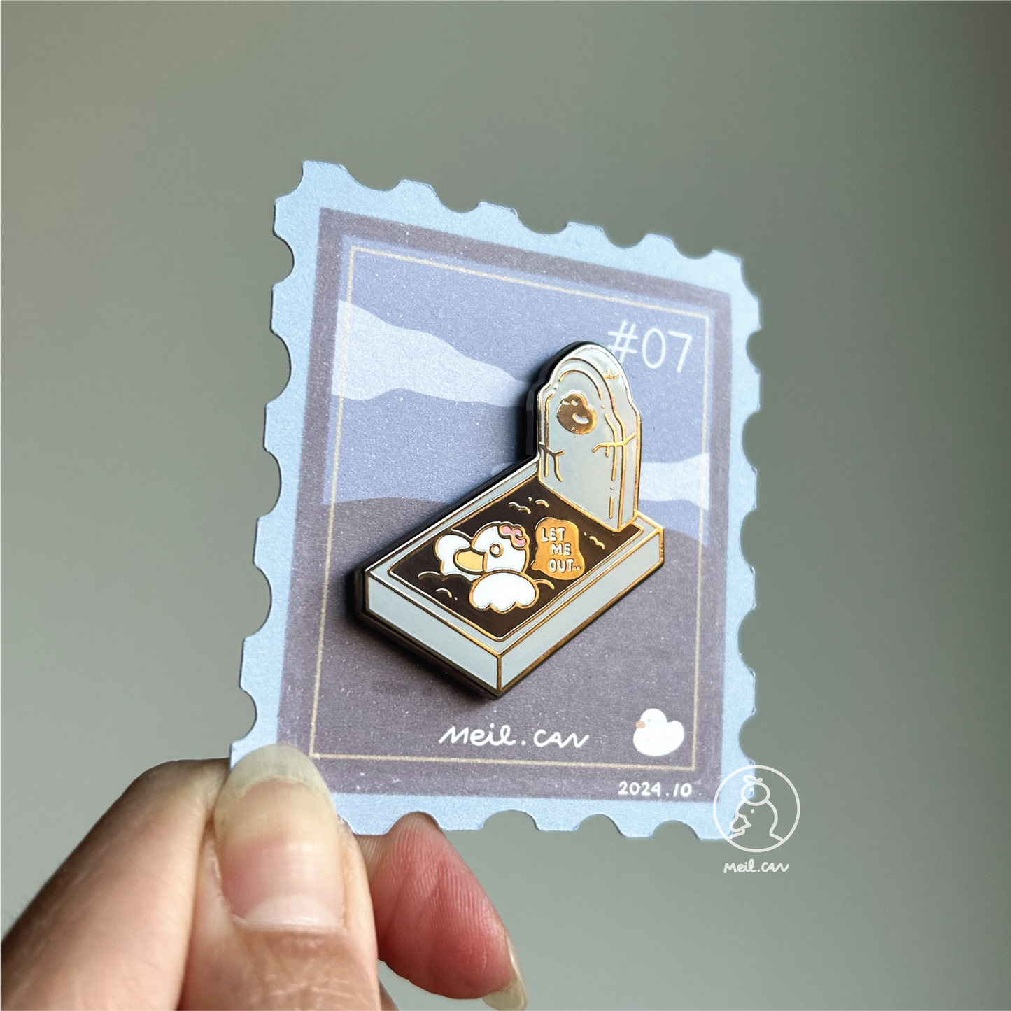 October Enamel Pin - Duckie Membership Ko-fi Archive