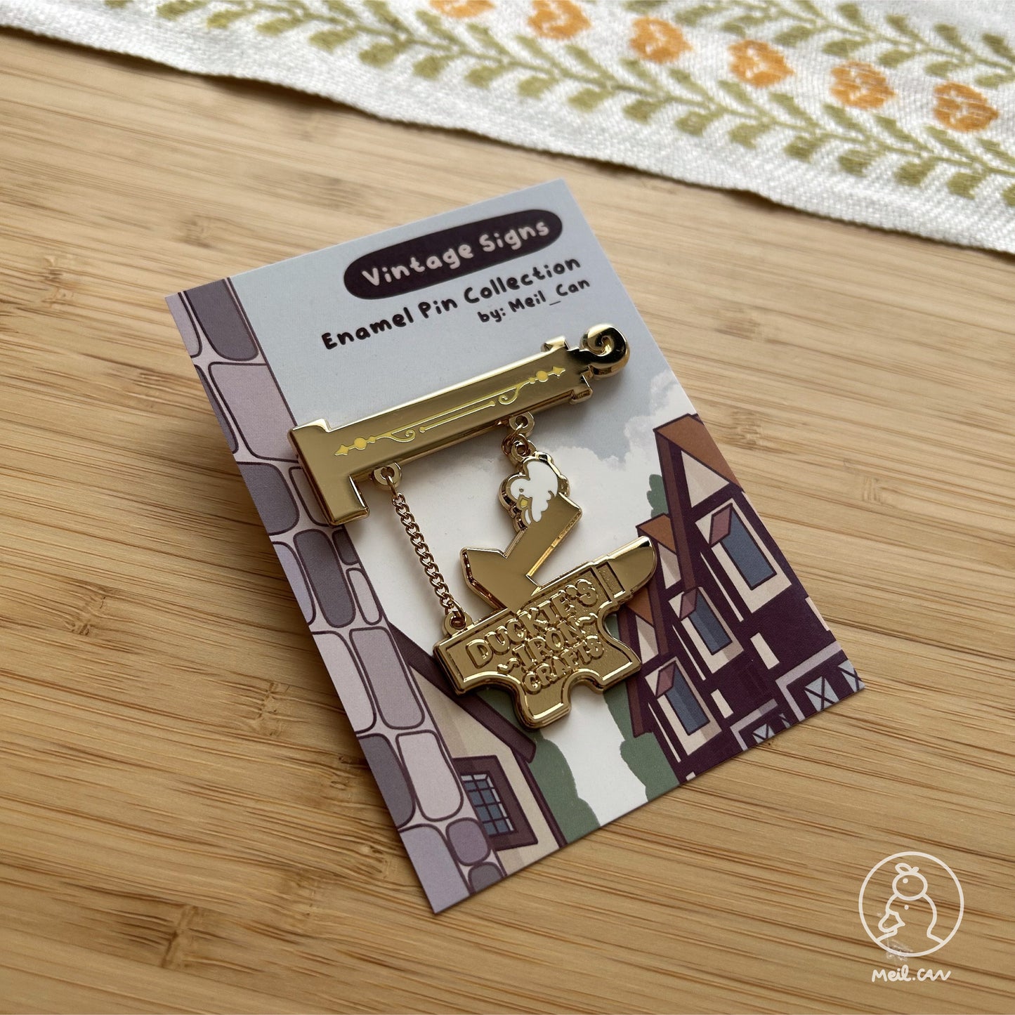 Duckie Iron's Crafts - Vintage Signs Enamel Pin