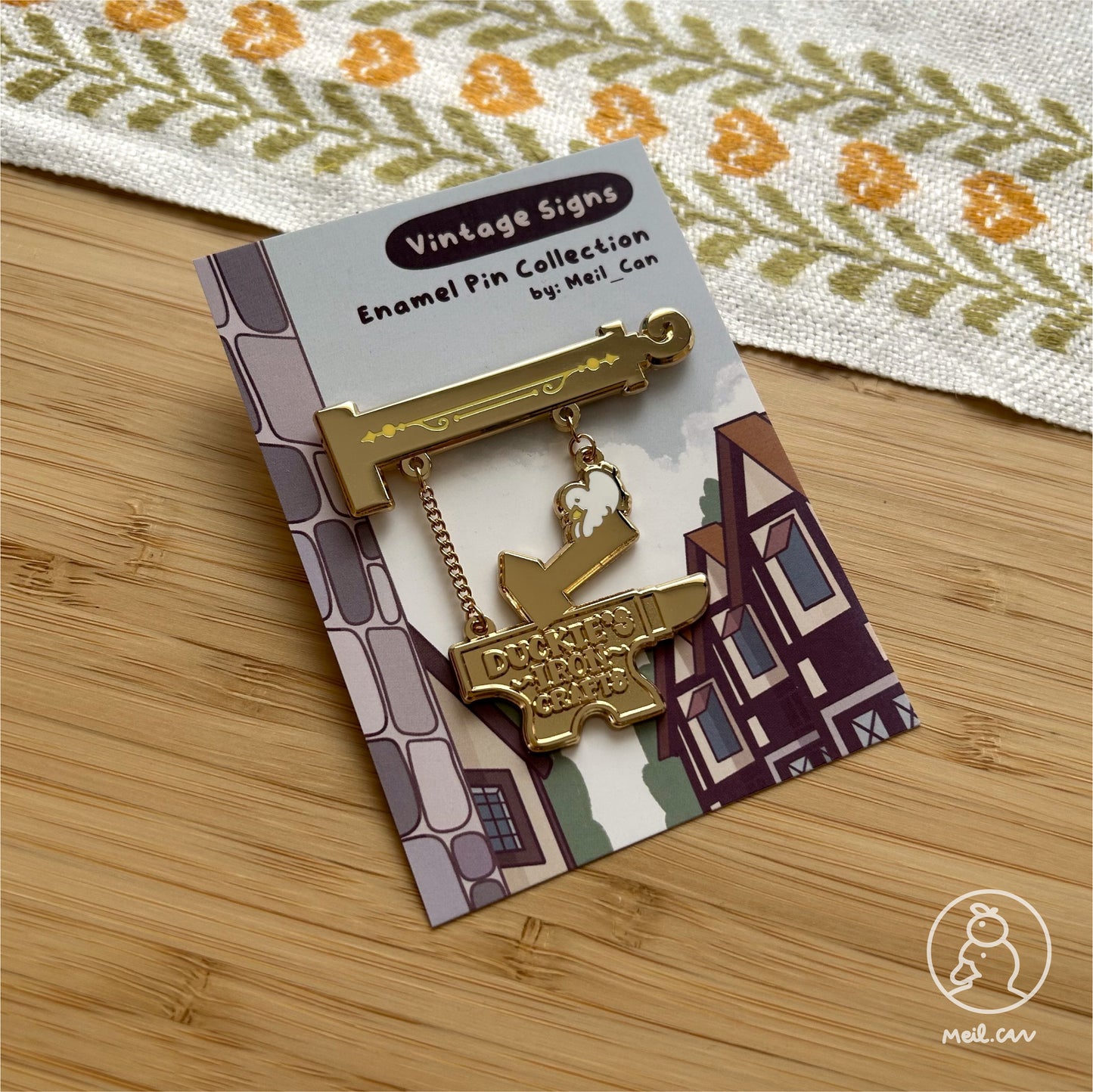 Duckie Iron's Crafts - Vintage Signs Enamel Pin