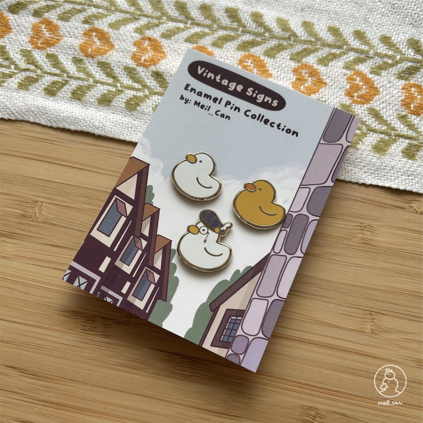Duckie Villagers Enamel Pin - from Kickstarter
