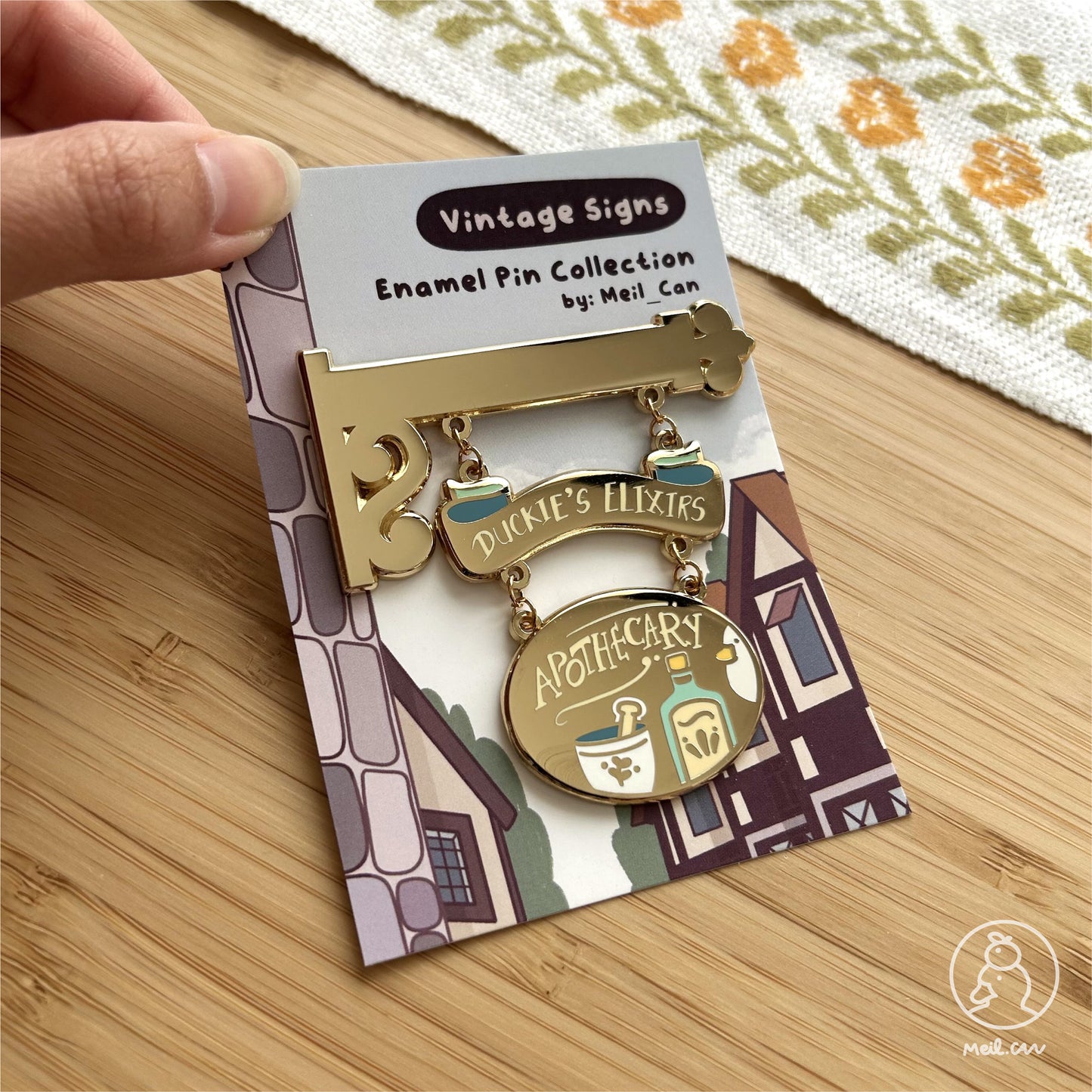 Duckie's Elixirs - Apothecary - Vintage Signs Enamel Pin