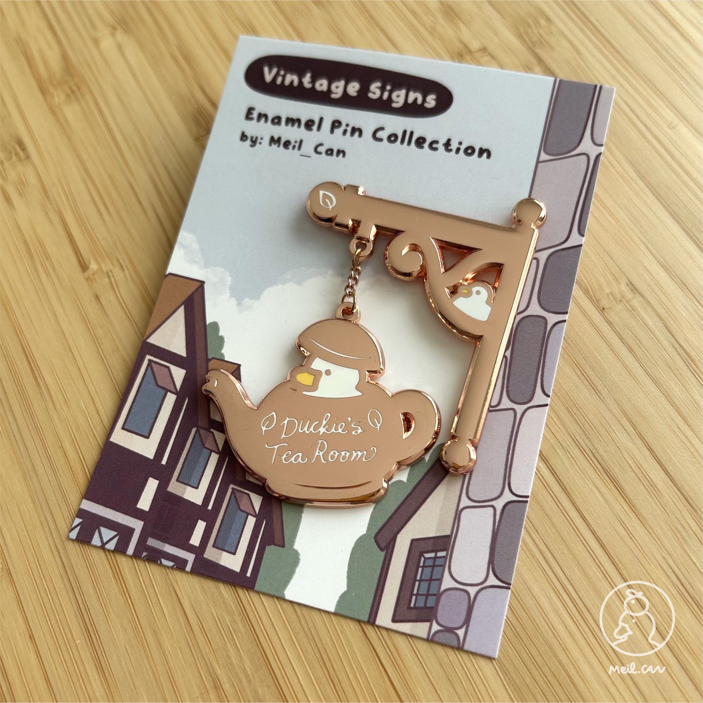 Duckie's Tea Room - Vintage Signs Enamel Pin