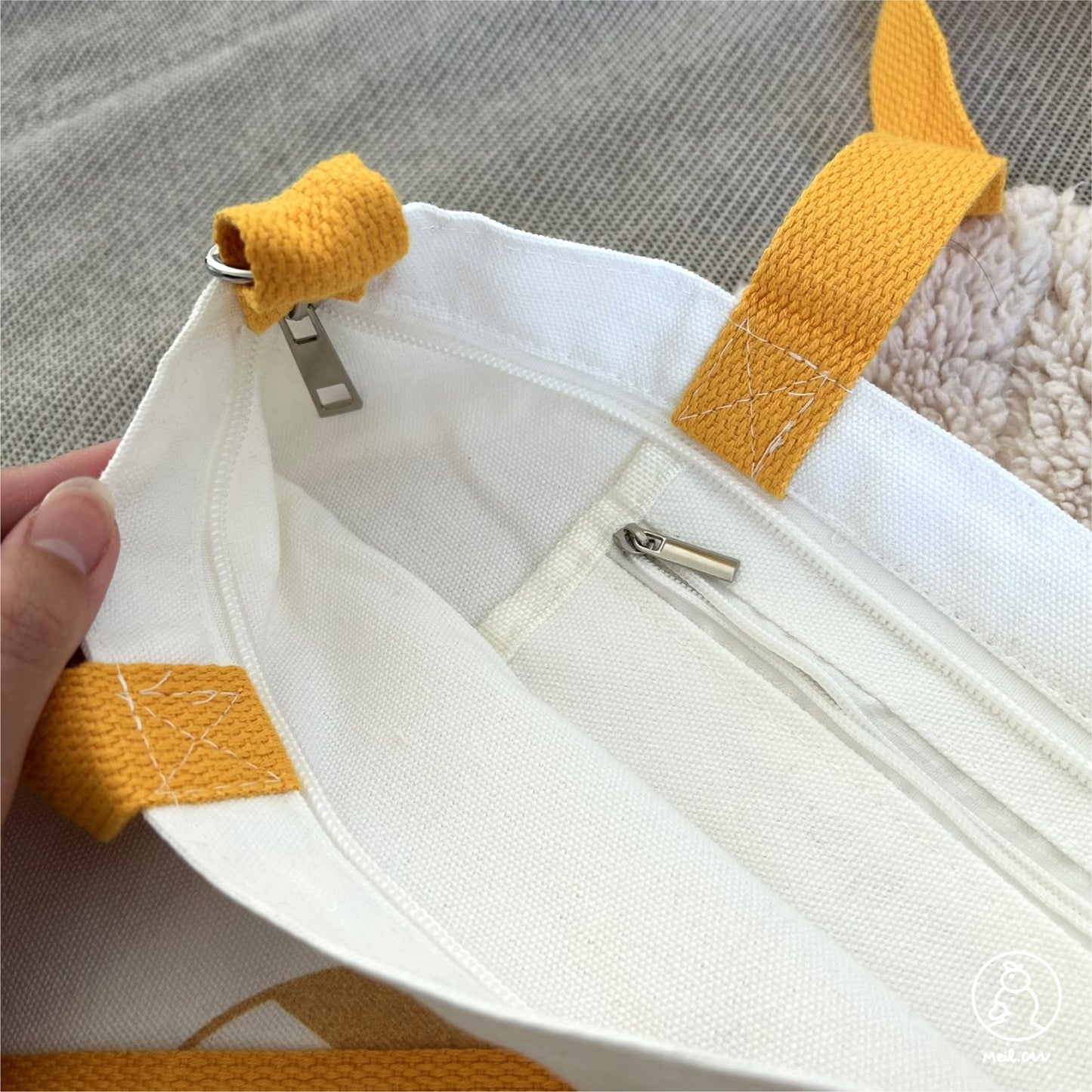 Caution, Protected By Ducks Canvas Tote Bag - Cute RPG Duck Tote Bag