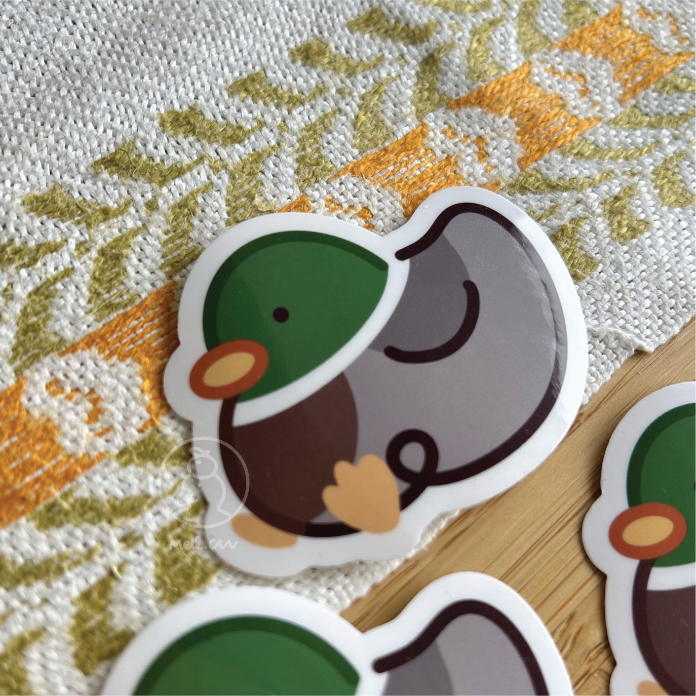 Sitting Mallard Duck - Glossy Die Cut Sticker | Cute Sticker