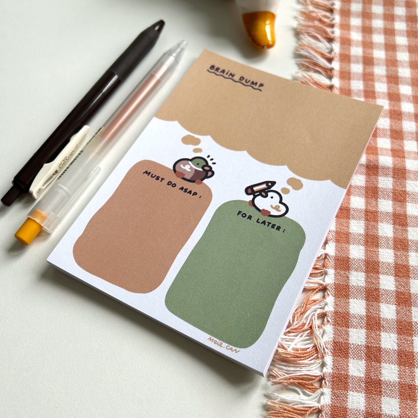 Duckies Brain Dump Notes - Duck A6 Notepad