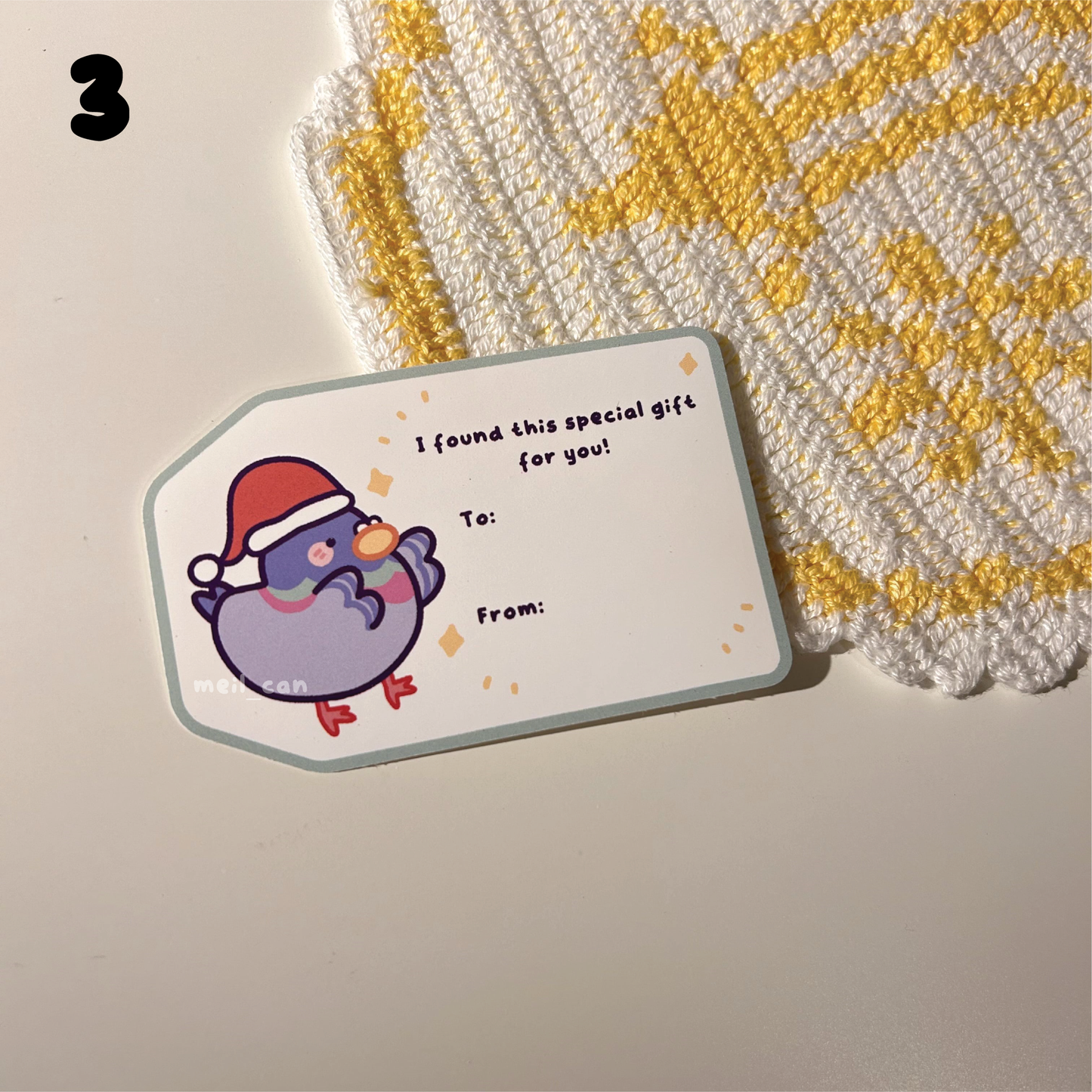 Christmas Gift Label / Sticker Gift Tags Die Cut Sticker | Christmas Duck Sticker