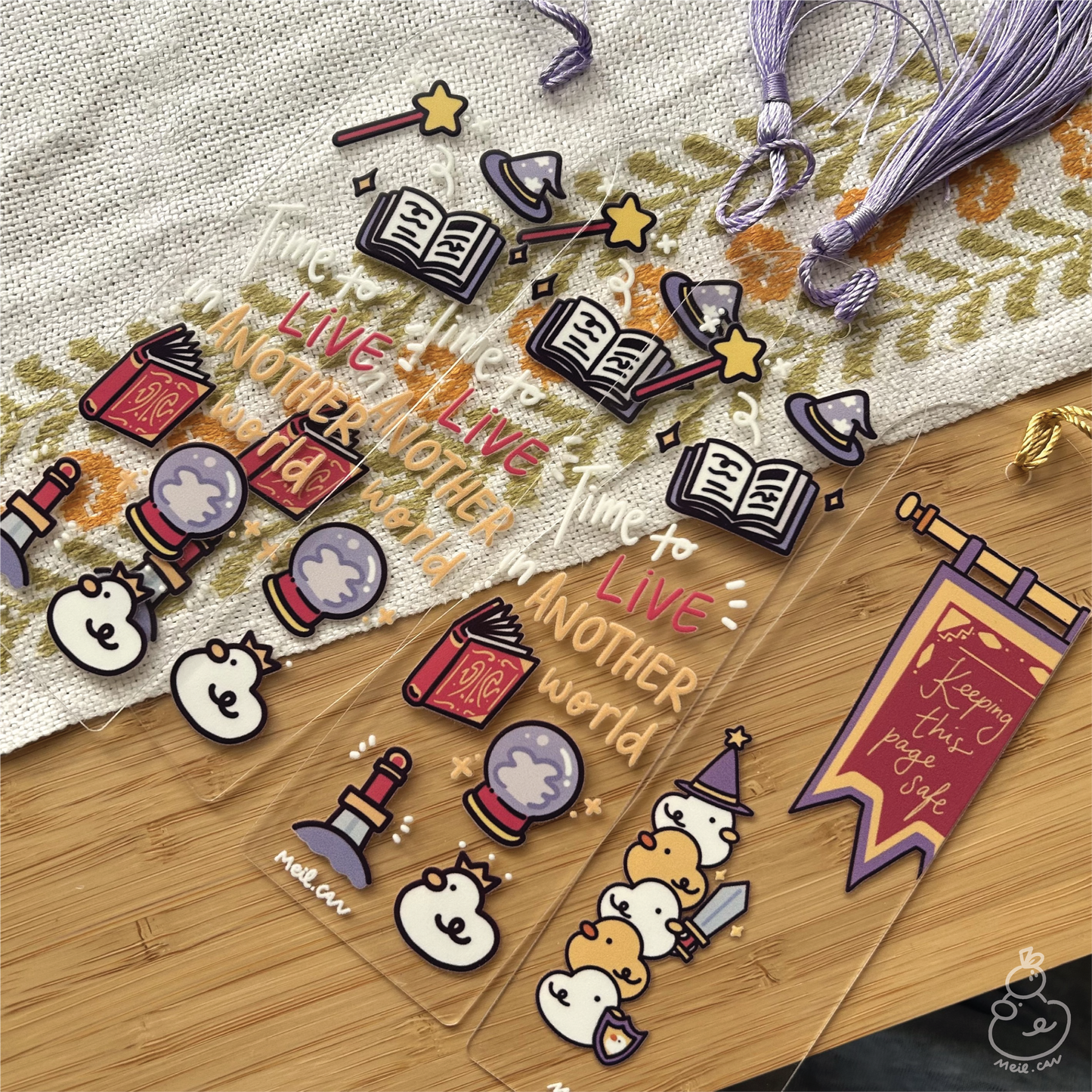 Time to Live in Another World | Acrylic Bookmark with Tassel