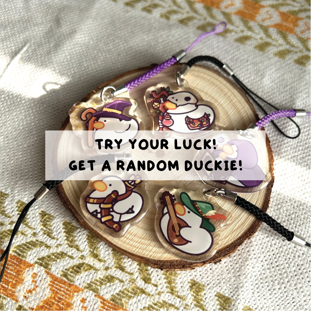 RPG Duckies Group 01 - Duck Acrylic Strap Phone Charm