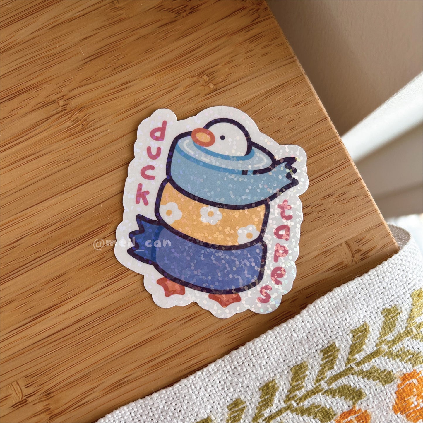 Duck Tapes - Duck Holographic Die Cut Sticker