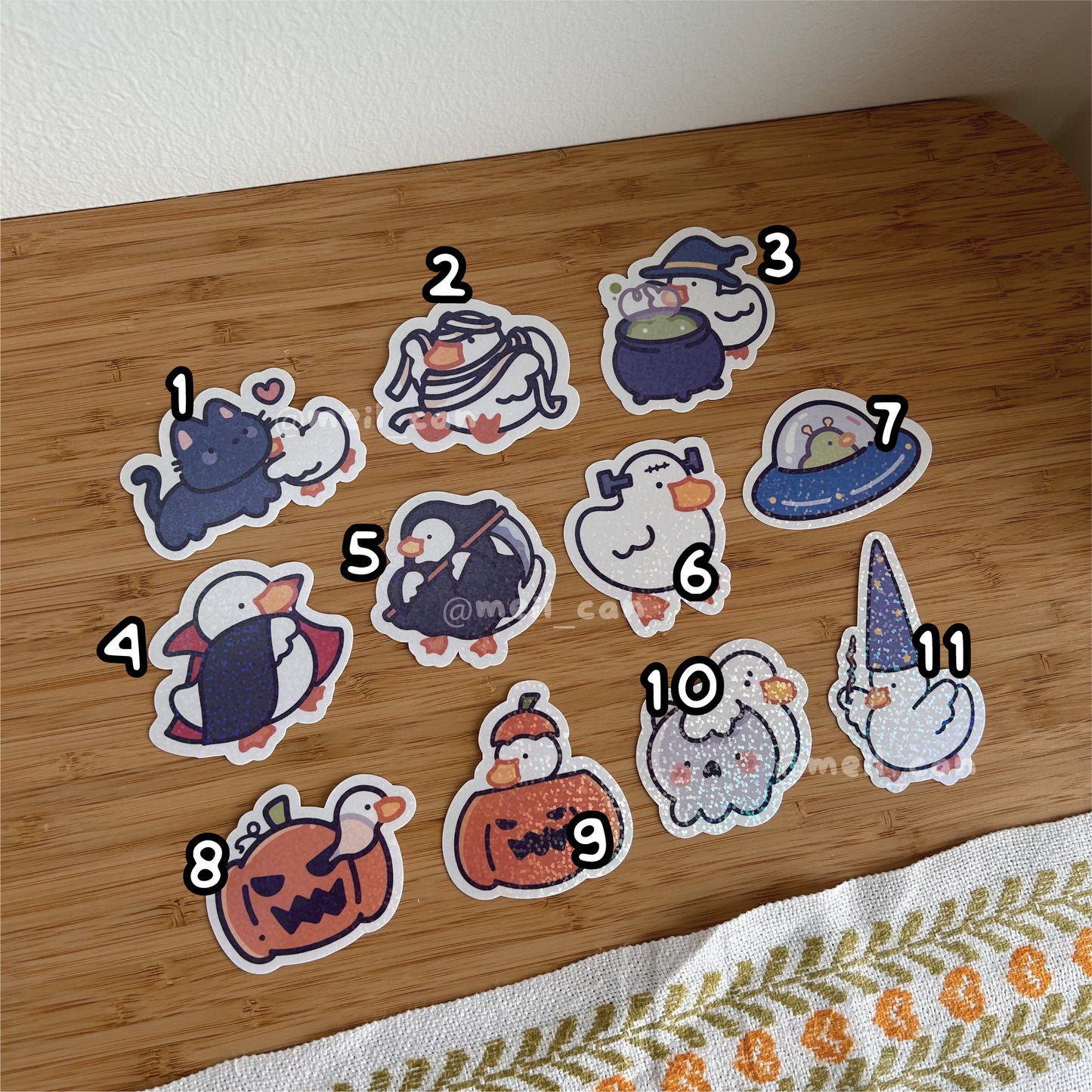 Halloween Bundle Stickers! - Halloween Duck Holographic Die Cut Sticker