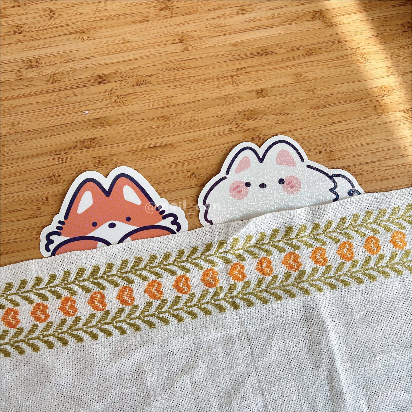 "Corgi" Dog Car Decal Peeker Sticker | Die Cut Holographic Stickers