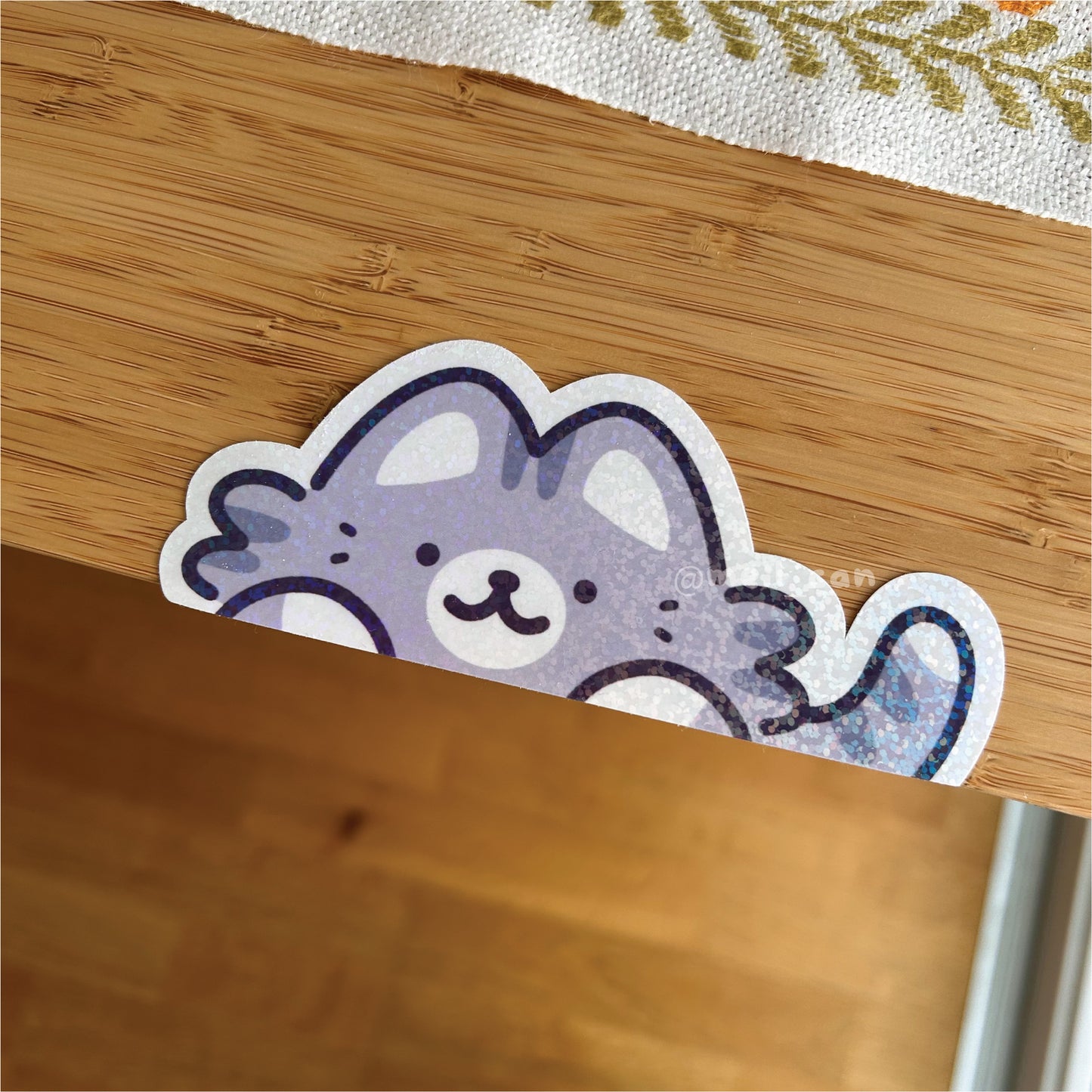 "Peeking Cats" Decal Peeker Sticker | Die Cut Holographic Stickers