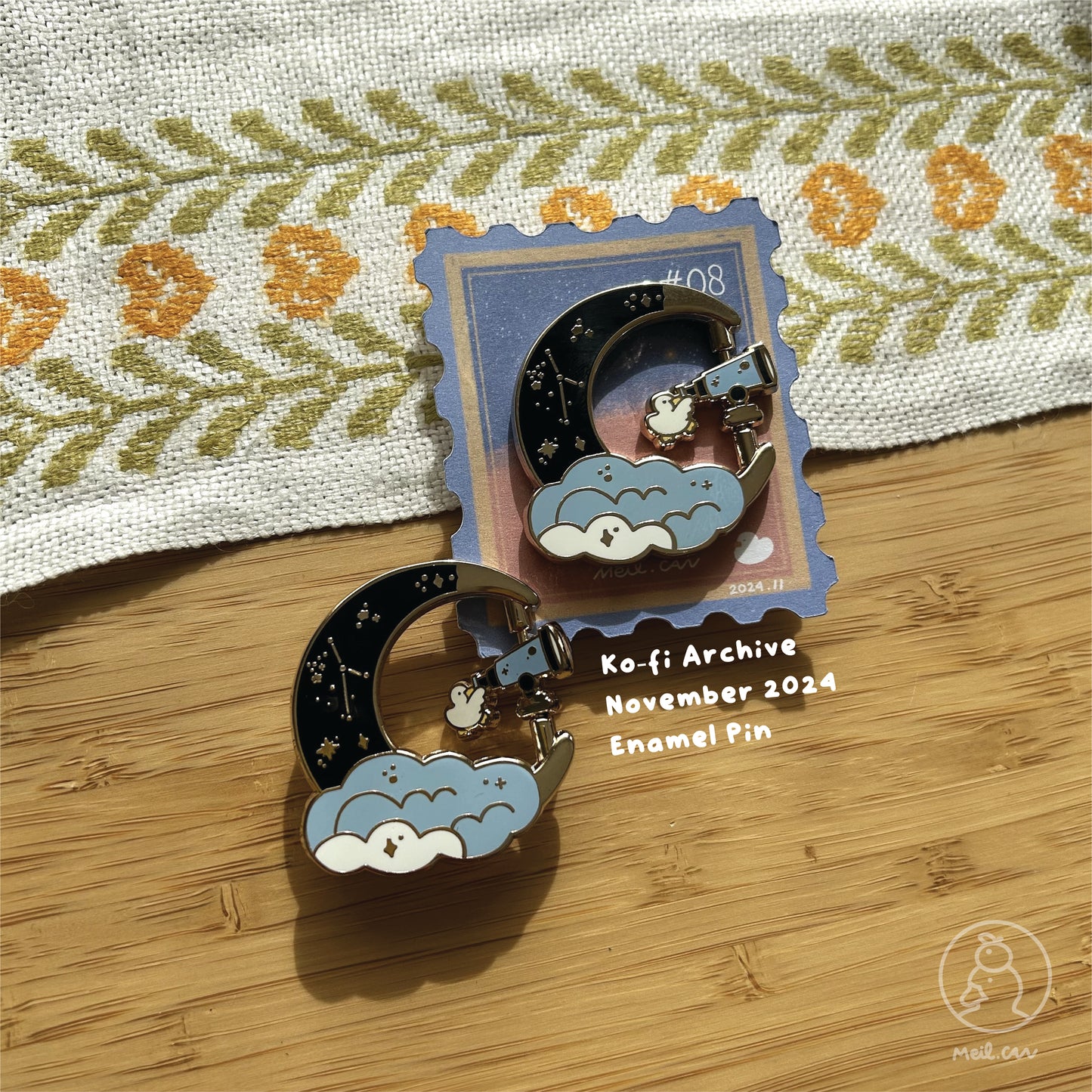 November 2024 Enamel Pin - Duckie Membership Ko-fi Archive