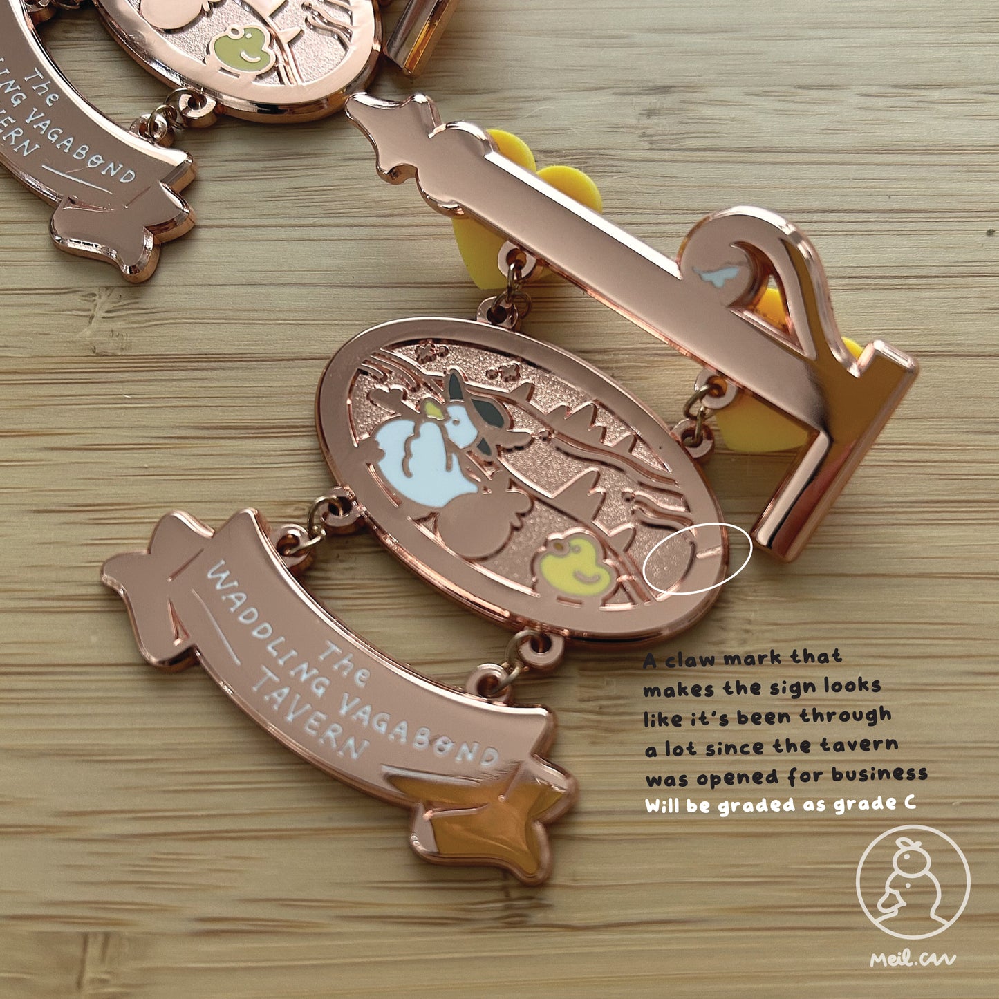 The Waddling Vagabond - Vintage Signs Enamel Pin