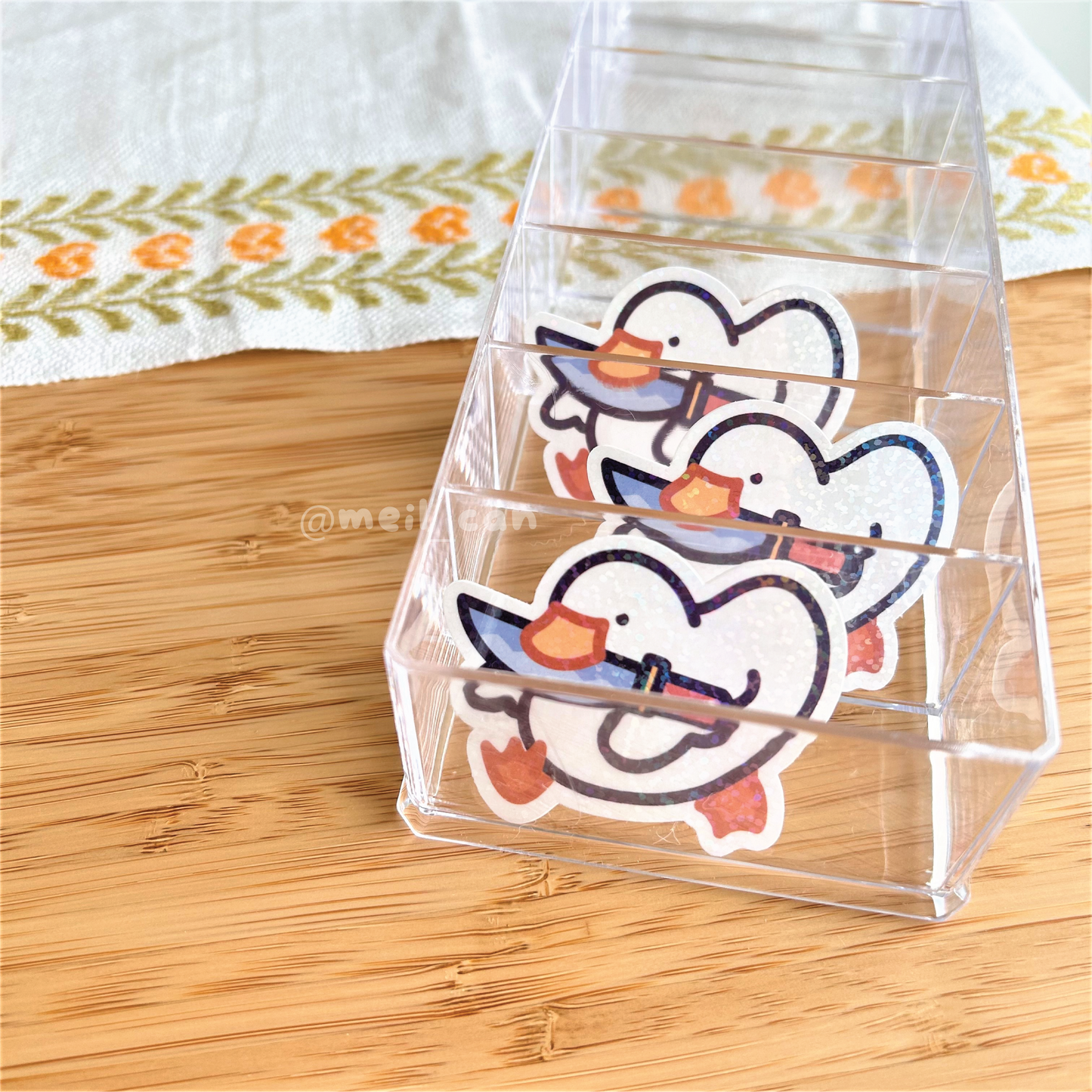 Duckie's Gonna Get You - Duck Holographic Die Cut Sticker