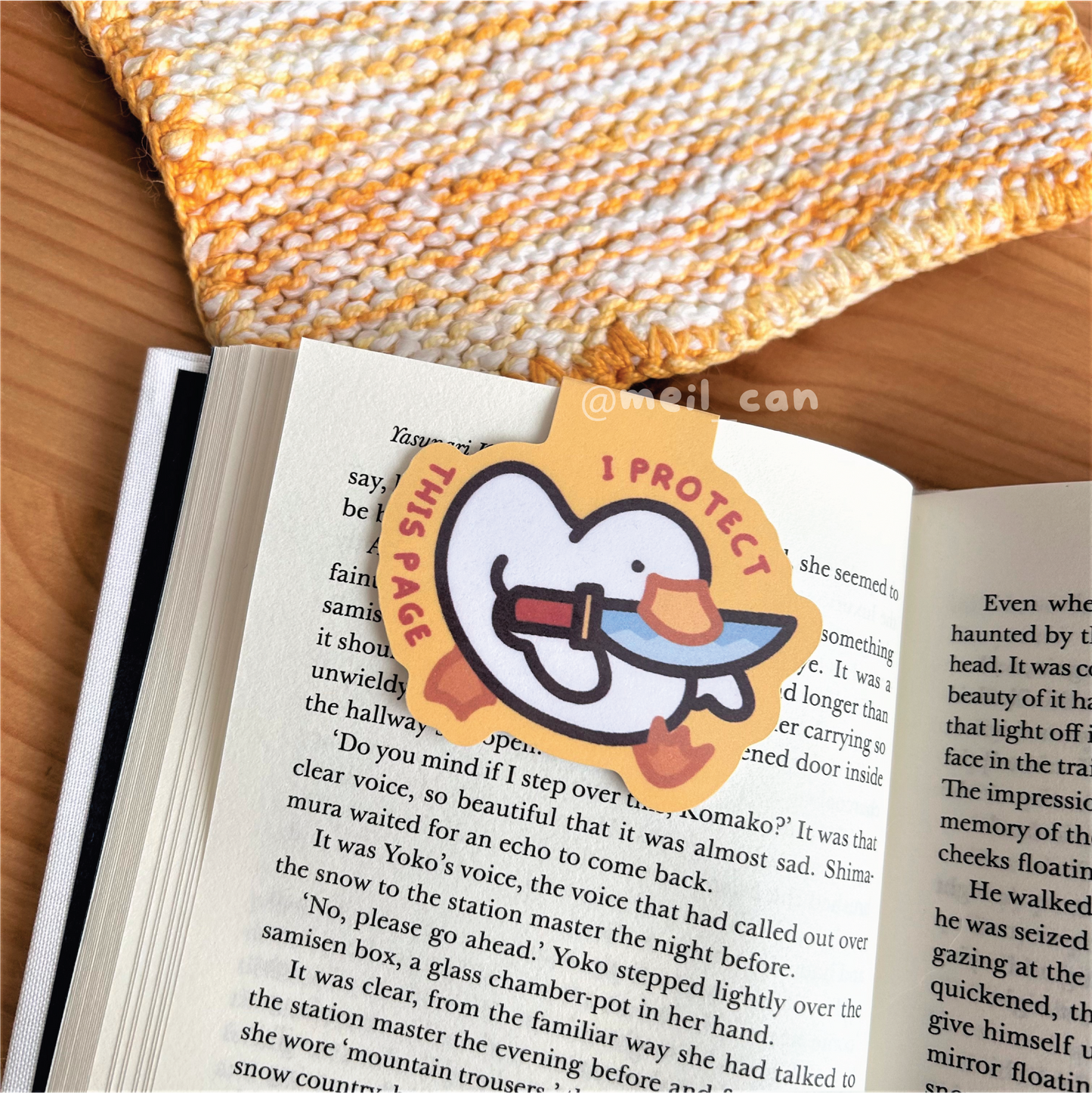 I Protect This Page! - Yellow Variant - Duck Magnetic Bookmark