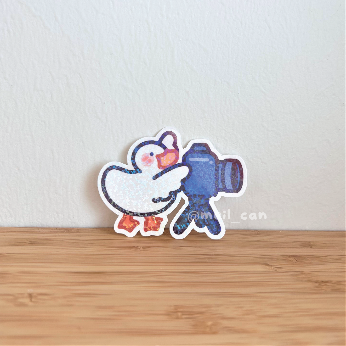 The Cameraduck - Duck Holographic Die Cut Sticker