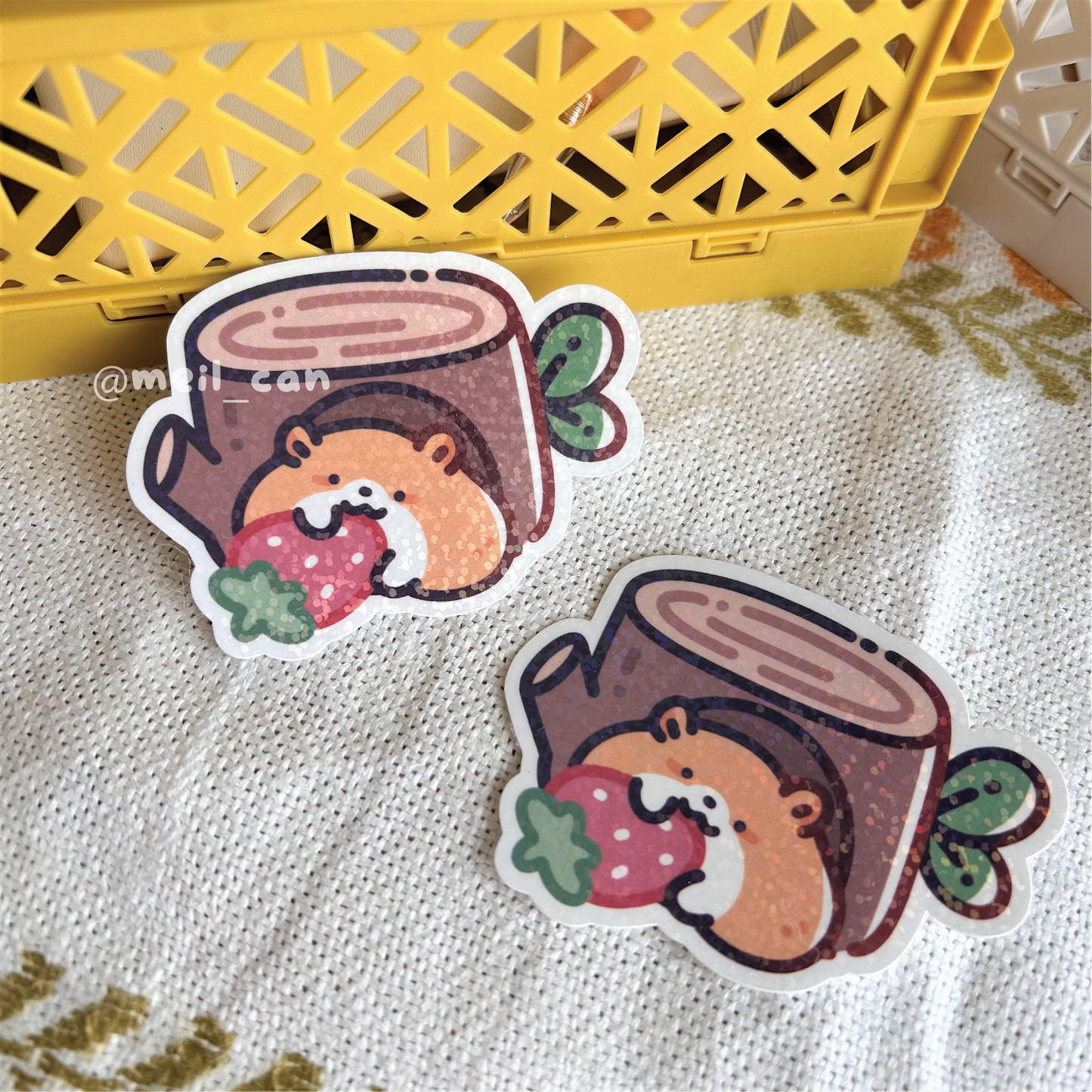 Hammelia - Hamster Holographic Die Cut Sticker