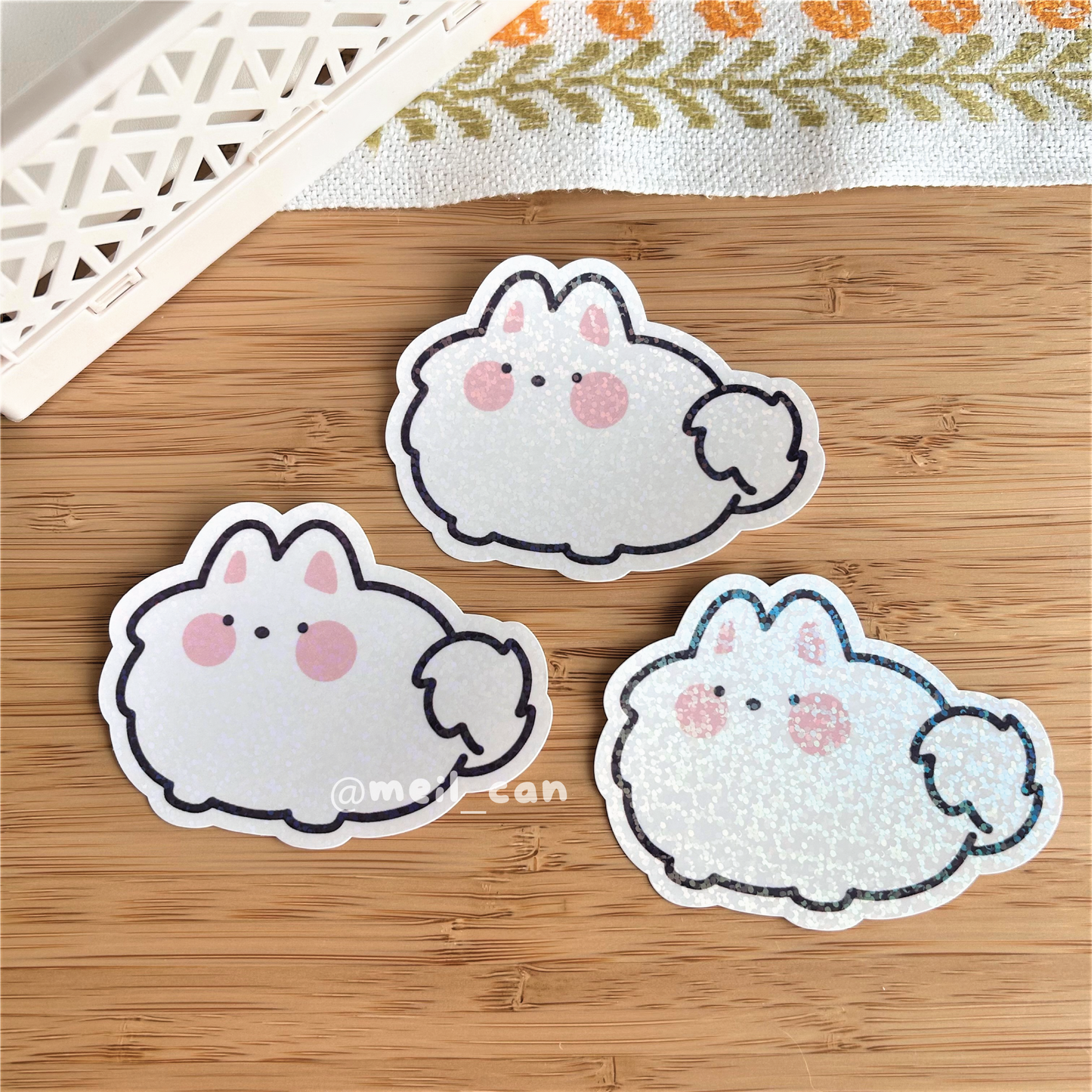 Samoyed - Dog Holographic Die Cut Sticker