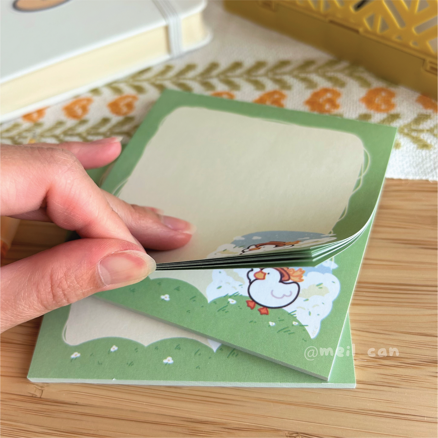 Windy Meadow - Duck Square Notepad