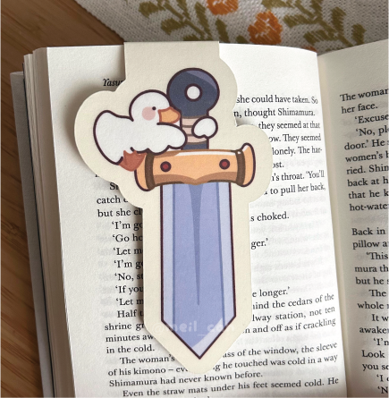 Duckie Wielding a Great Sword - Duck Magnetic Bookmark