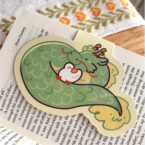 Big Dragon and Duckie - Duck Magnetic Bookmark