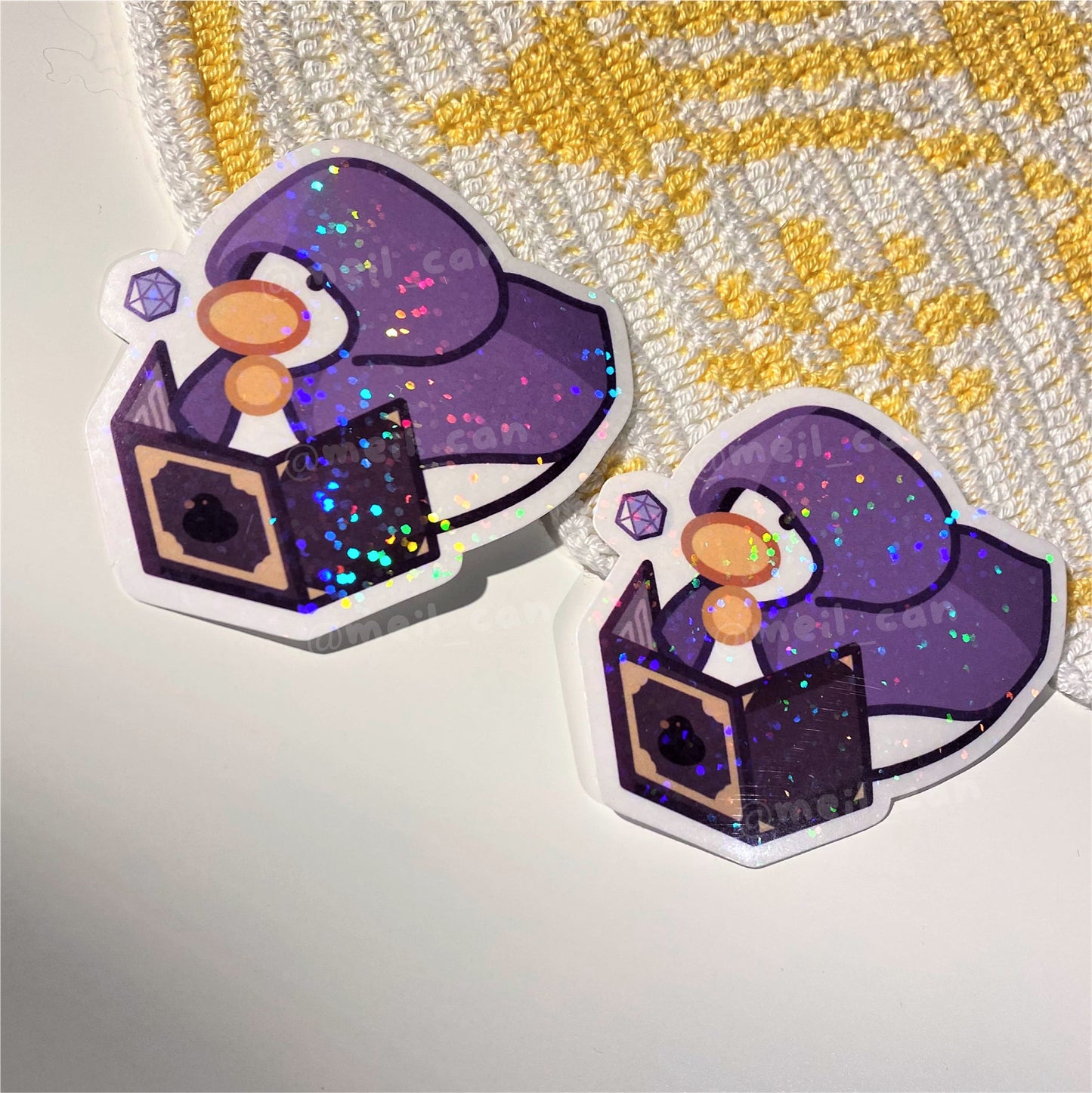 Duckgeon Master (Dungeon Master Duck) Holographic Die Cut Sticker