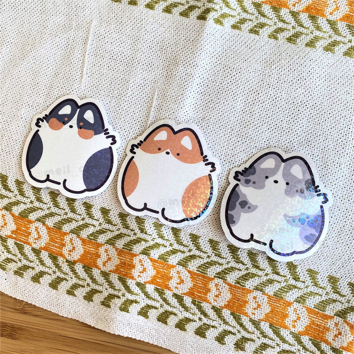 Corgi Version 2 - Holographic Die Cut Sticker