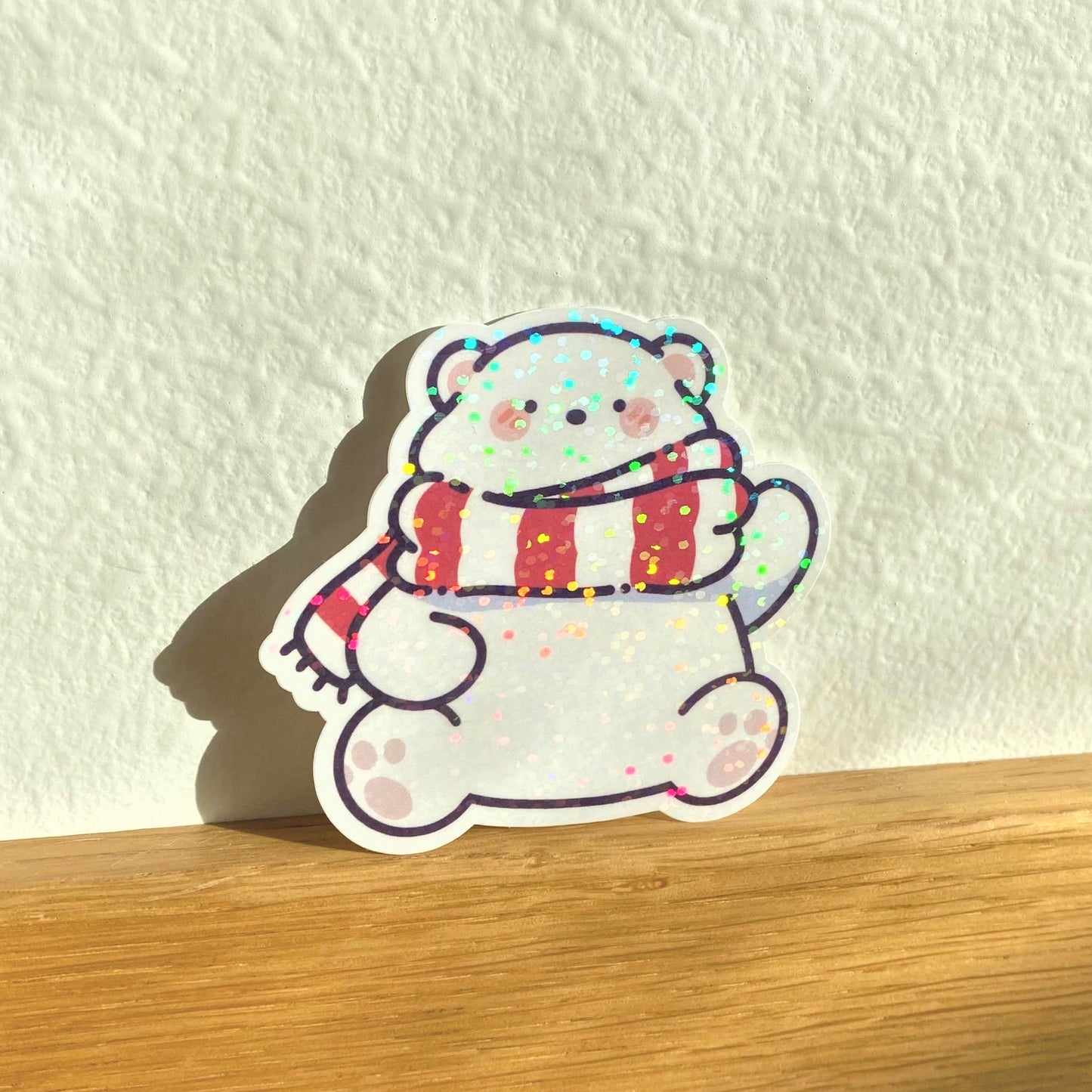 Pollo the Polar Bear Holographic Die Cut Sticker