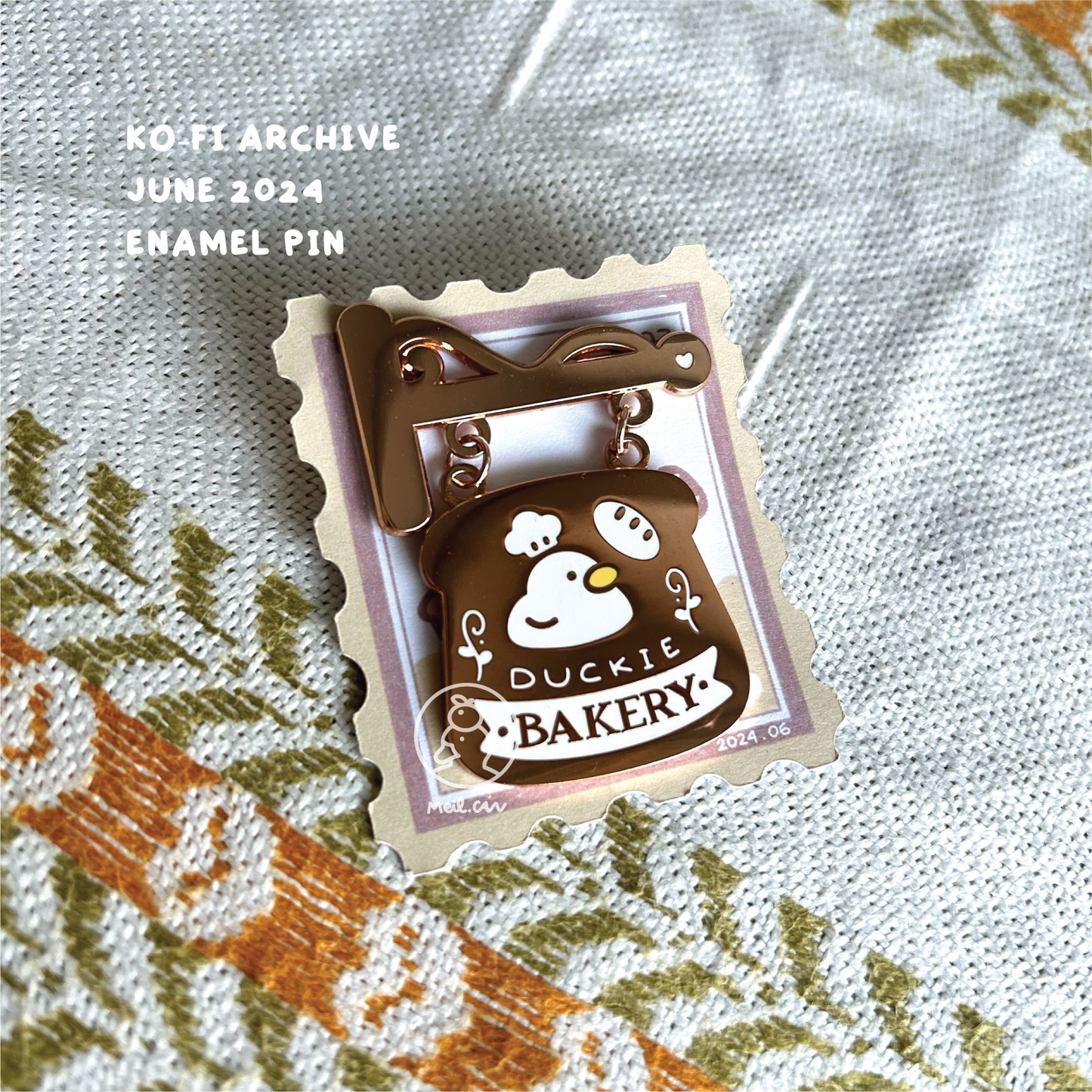 June Enamel Pin - Duckie Membership Ko-fi Archive
