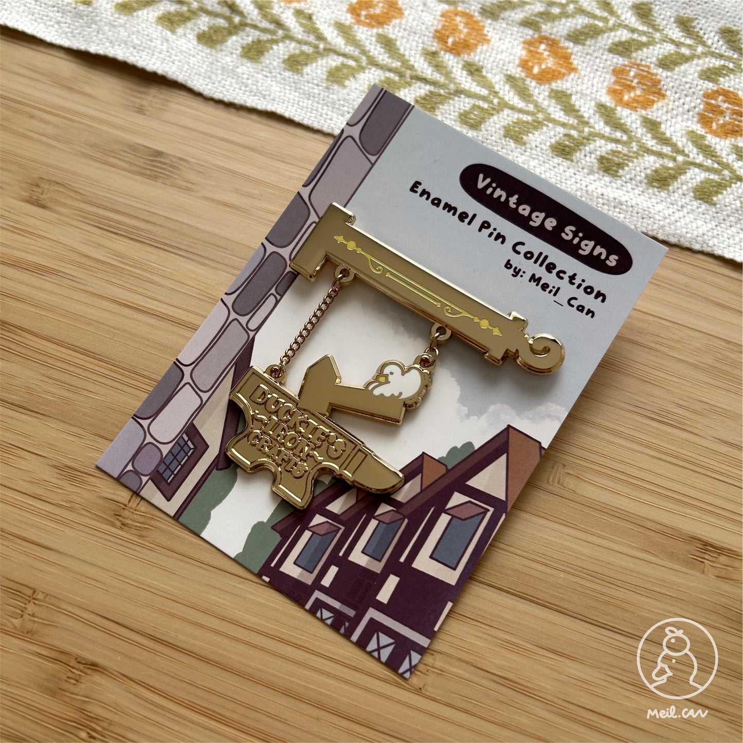 Duckie Iron's Crafts - Vintage Signs Enamel Pin