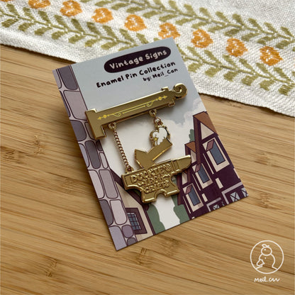Duckie Iron's Crafts - Vintage Signs Enamel Pin