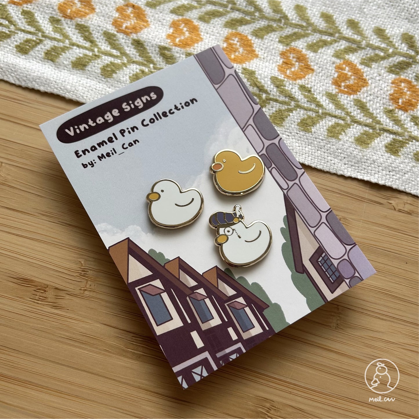Duckie Villagers Enamel Pin - from Kickstarter