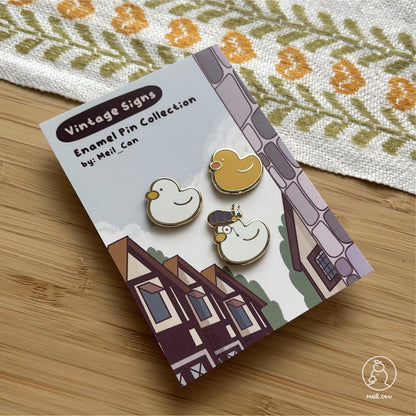 Duckie Villagers Enamel Pin - from Kickstarter