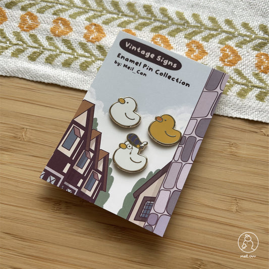 Duckie Villagers Enamel Pin - from Kickstarter