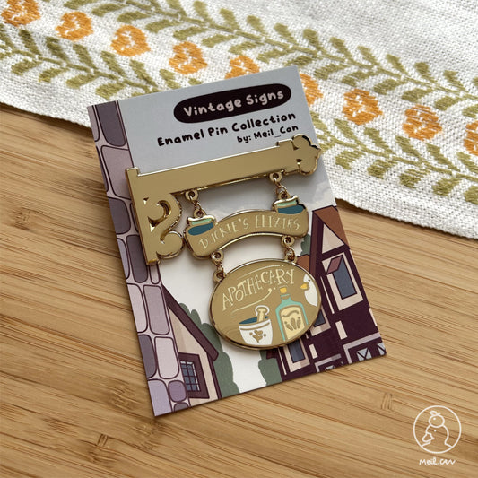 Duckie's Elixirs - Apothecary - Vintage Signs Enamel Pin