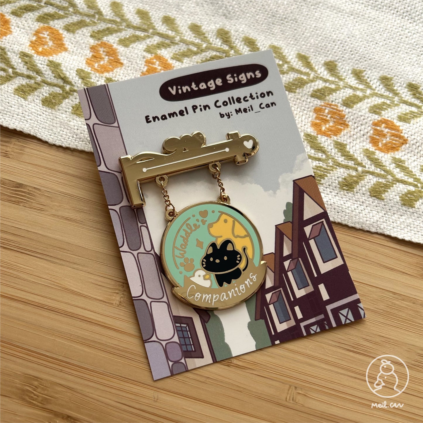 Waddle Companions - Vintage Signs Enamel Pin