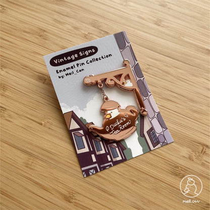 Duckie's Tea Room - Vintage Signs Enamel Pin