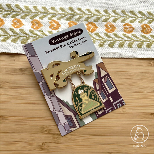 Quackhemy - Alchemist - Vintage Signs Enamel Pin