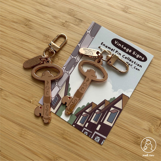 The Inn Room Key at Duckie Town - Enamel Keychain