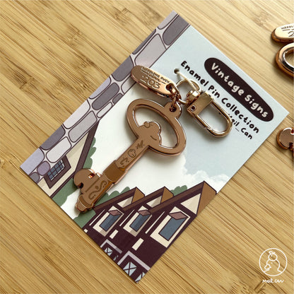 The Inn Room Key at Duckie Town - Enamel Keychain