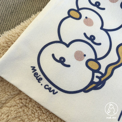 Loot Inside. Must Protect! Duck with Sword & Staff Canvas Tote Bag - Cute RPG Duck Tote Bag