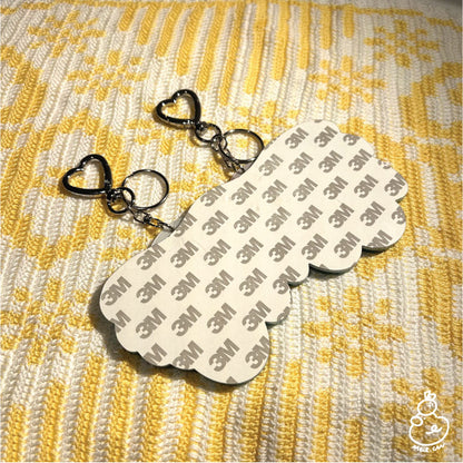 Magnetic Acrylic House Key Holder "The Ducks Family" - 2 Ducks