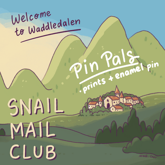 Waddledalen Pin Pals (Prints + Enamel Pin) - Current edition: January 2026