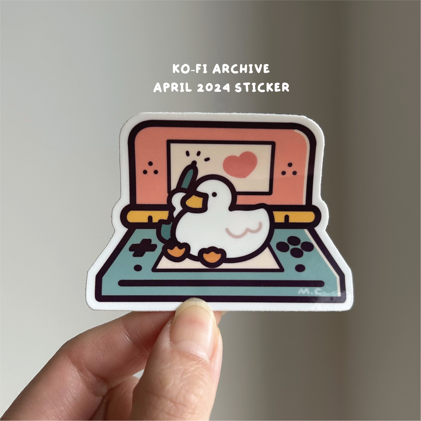 April 2024 - Ko-fi Archive - Duckie Membership Sticker | Cute Vynil Sticker