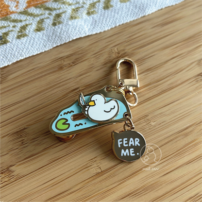 Repurposed Duckie with Knife Enamel Keychain! | Cute Enamel Keychain
