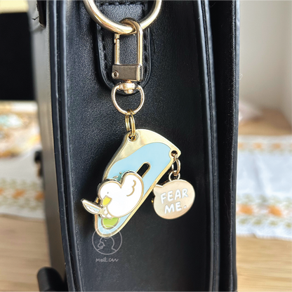 Repurposed Duckie with Knife Enamel Keychain! | Cute Enamel Keychain