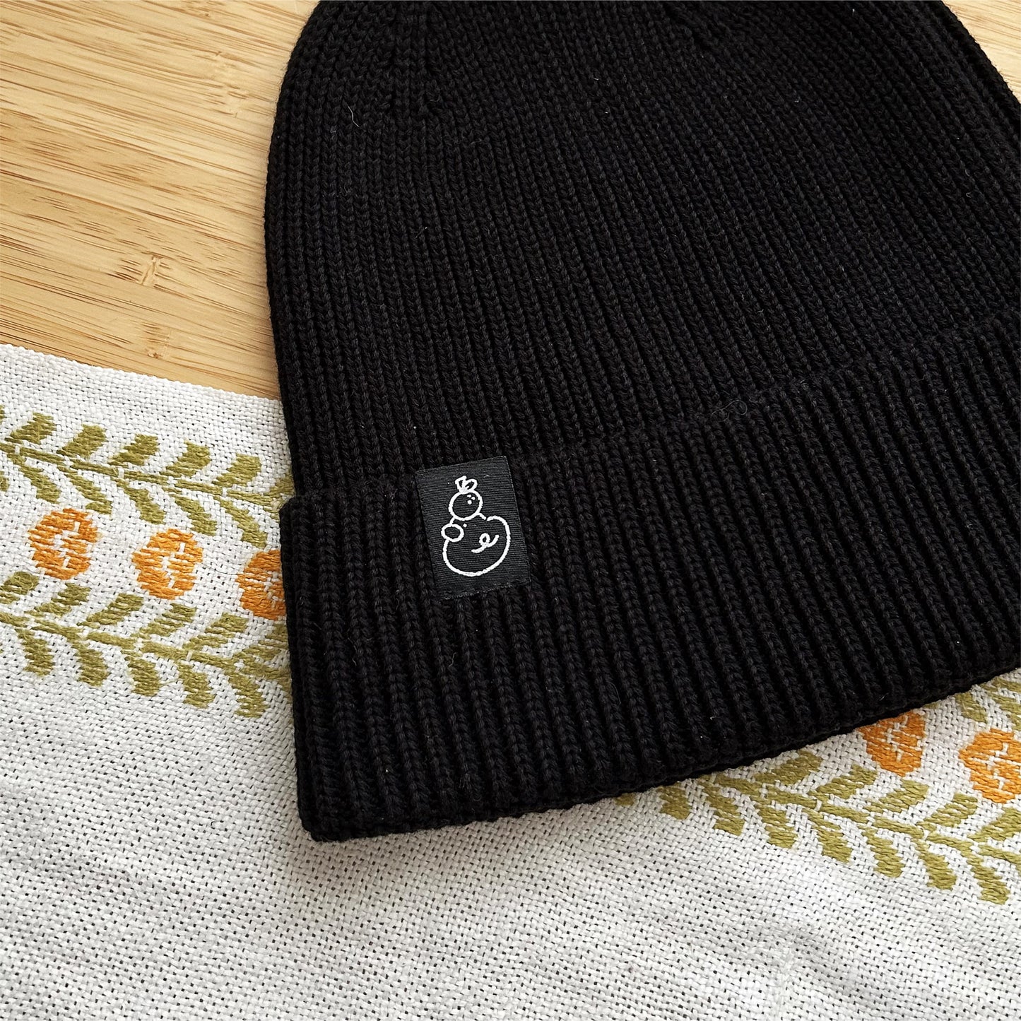 Beanie - Mallard Duck with Knife, Black